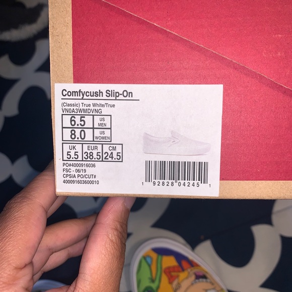 Custom Slip on vans with comfy Cush insole - Picture 9 of 9